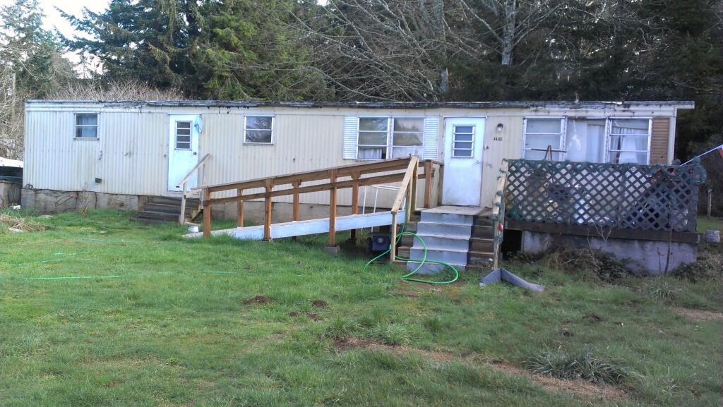 Janet Bailey's old mobile home. 